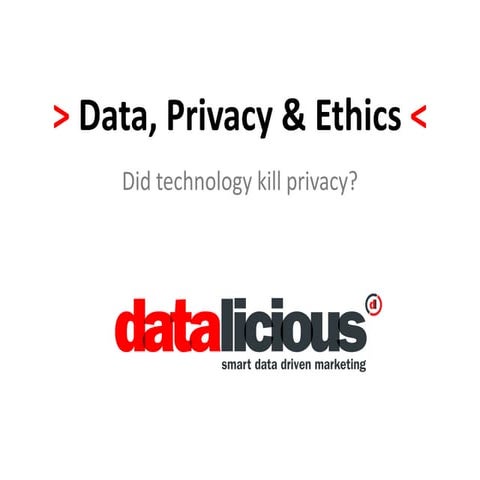 Data, Privacy & Ethics