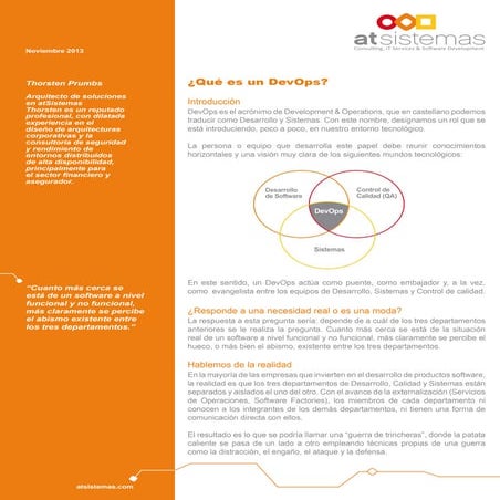 ¿Qué es un DevOps ?