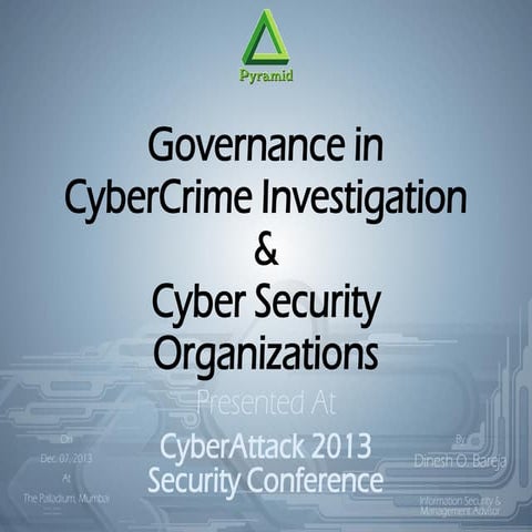 Governance in Cybercrime and Cybersecurity orgns - final distribution Organizations 