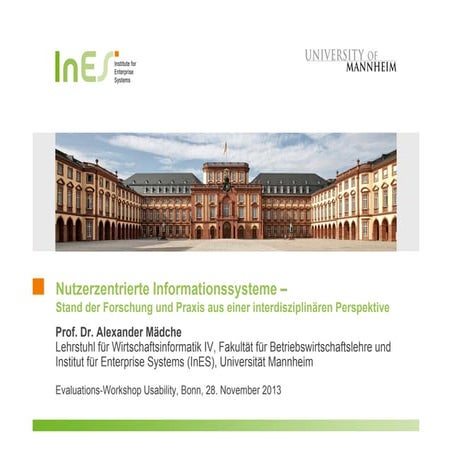Nutzerzentrierte Informationssysteme