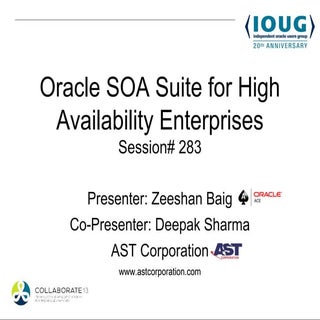 Oracle SOA Suite for High availabil...