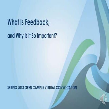 Spring 2013 Convocation - Student Feedback