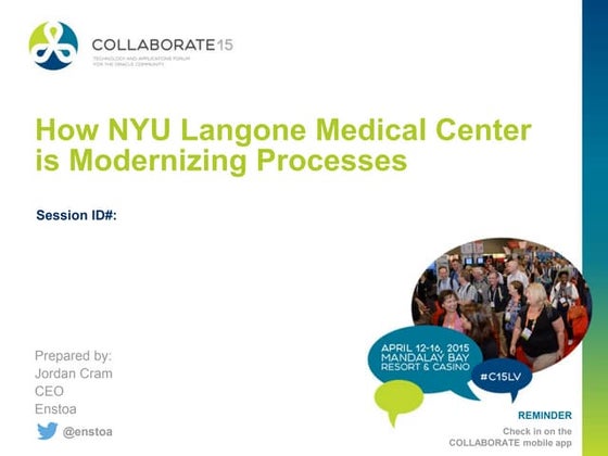 How NYU Langone Med Center integrated Primavera Unifier and PeopleSoft to enh...