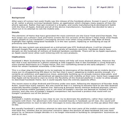 Mindshare POV: Facebook Launches Home