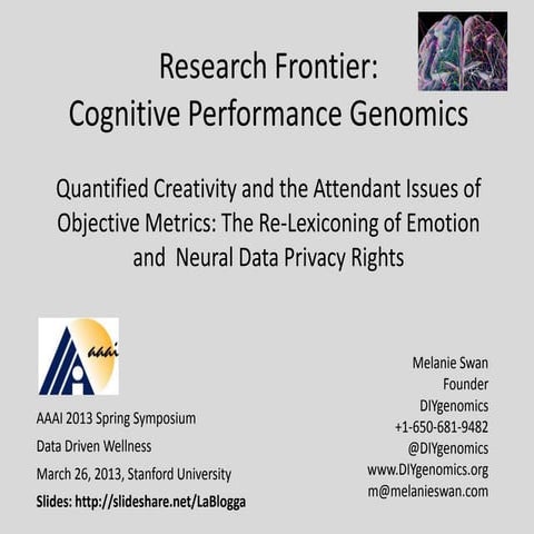 Research Frontier: Cognitive Performance Genomics | PPTX