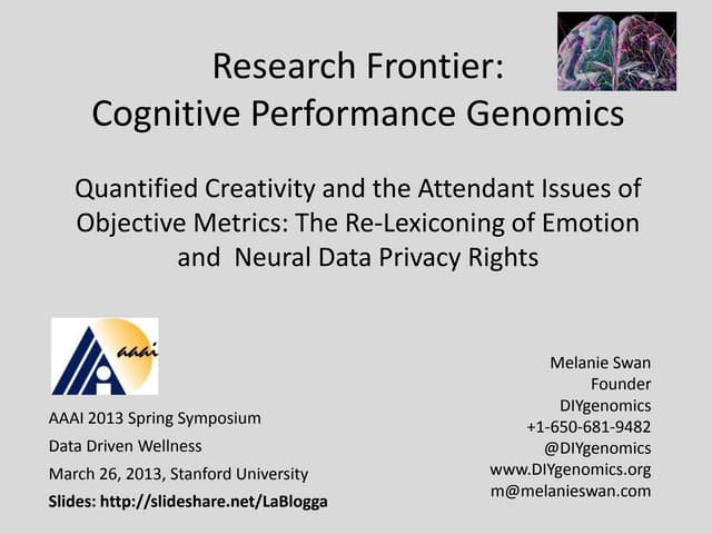 Research Frontier: Cognitive Performance Genomics