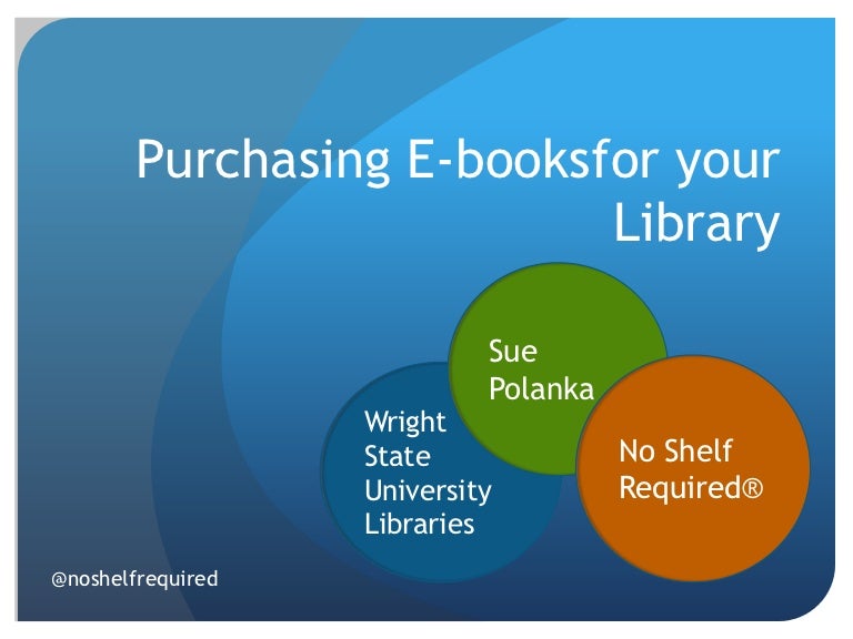 Purchasing EBooks for your Library