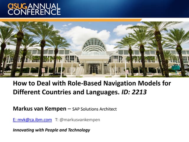 SAP Portal Role-Based Navigation Models for Different Countries and Languages.