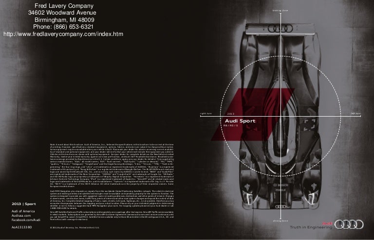 2013 Audi Sport Brochure Mi Detroit Audi Dealer