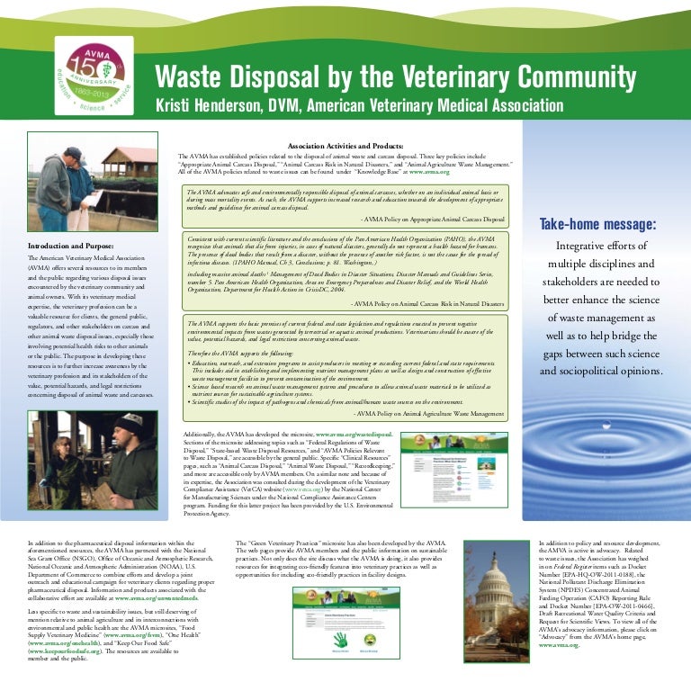 Waste Disposal by the Veterinary Community