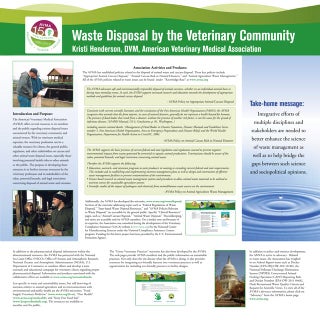 Waste Disposal by the Veterinary Co...