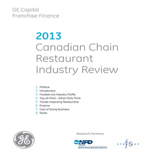 2013 Canadian Chain Restaurant Industry Review (partial version) | PDF