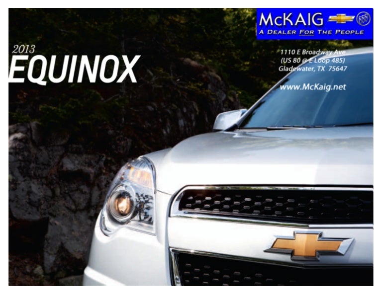 2013 Chevrolet Equinox Brochure McKaig Chevrolet