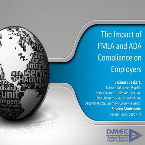 The Impact of FMLA and ADA Compliance on Employers | PPTX