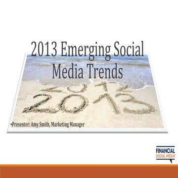 2013 Emerging Social Media Trends