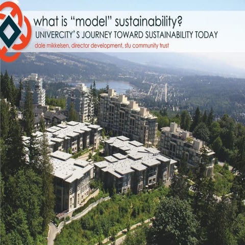 What is "Model" Sustainability?  UniverCity's Journey Toward Sustainability T...
