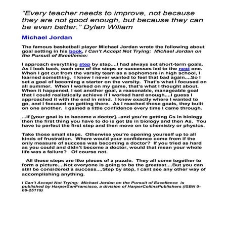 Professional Goal Setting