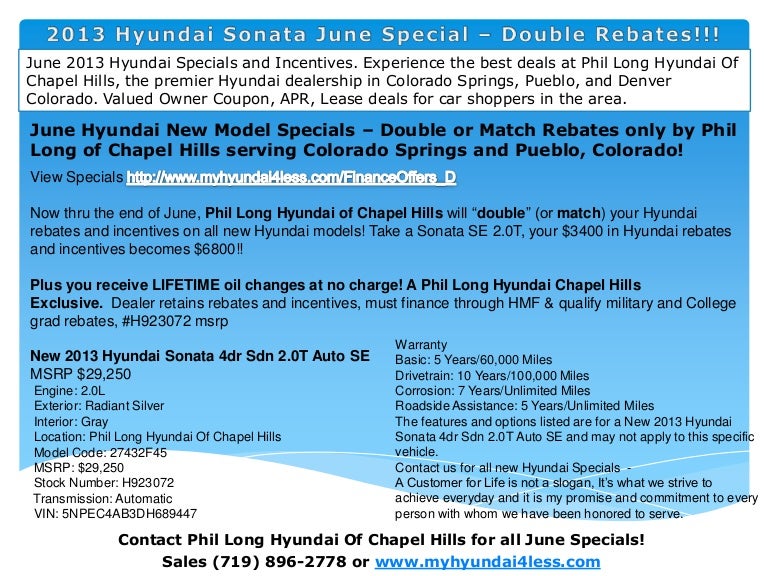 Phil Long Hyundai >> 2013 Hyundai Sonata June Special Double Rebates L Phil Phil Long Hyundai >> 2013 Hyundai Sonata June Special Double Rebates L Phil