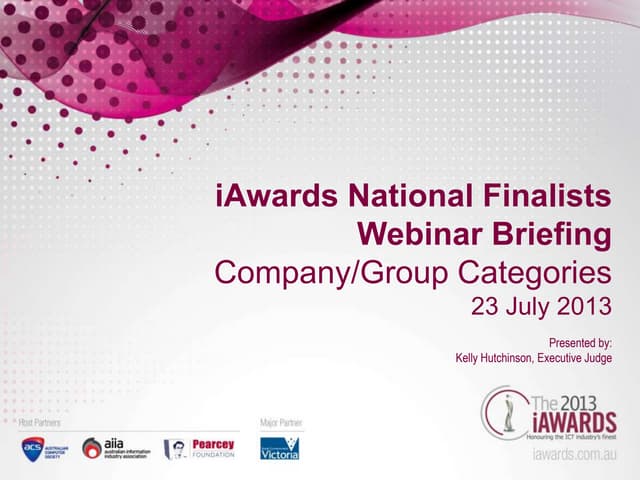 2013 i awards briefing finalists 24 july 2013