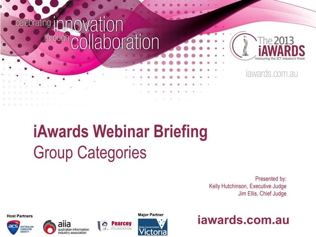 iAwards 2013 Briefing Notes for Nominees