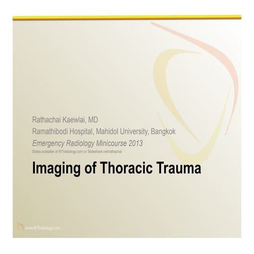 Imaging of Thoracic Trauma