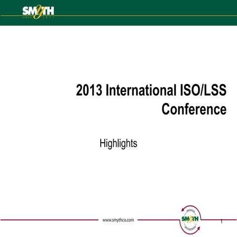 2013 ISO LSS International Conference