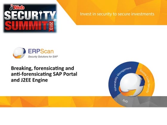 Breaking, forensicating and anti-forensicating SAP Portal and J2EE Engine