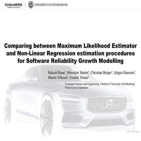 Comparing MLE Vs. NLR in context of Software Reliability Growth Modes (SRGMs)