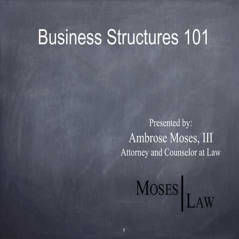 Legal Business Structures 101