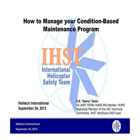 IHST - Helicopter Condition-Based Maintenance Program