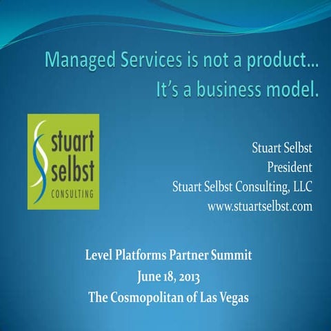 Managed Services is not a product, it's a business model!