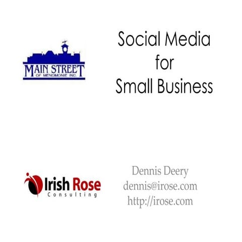 2013 Main Street of Menomonie - Social Media for Small Business