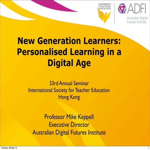 Keynote - Personalised Learning