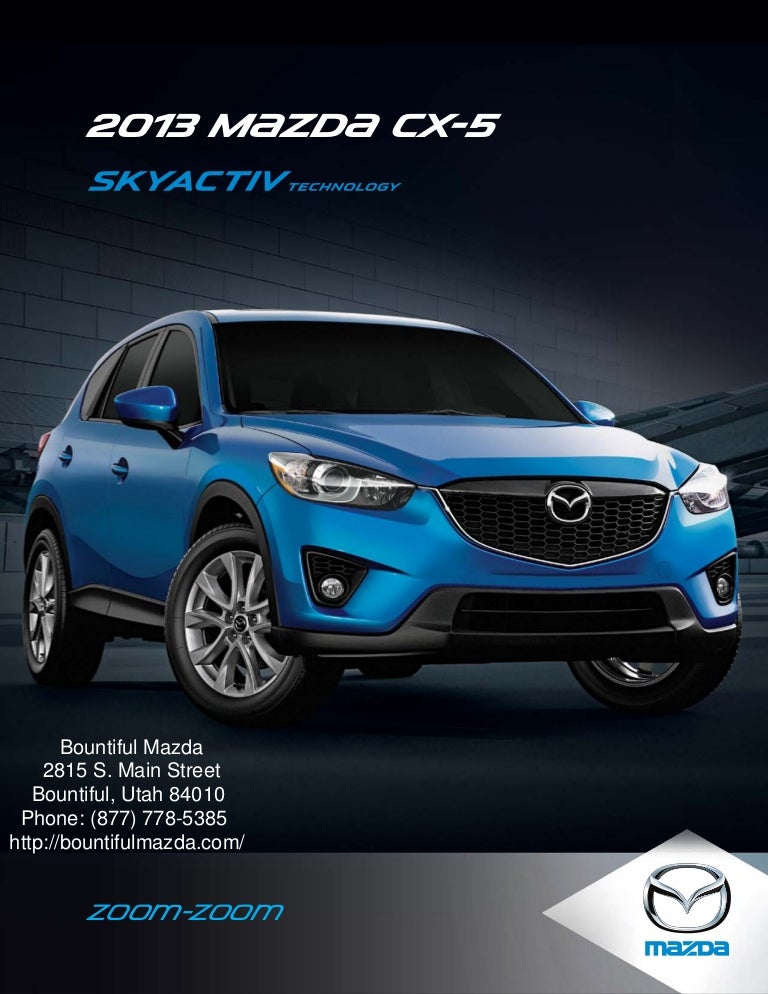 2013 Mazda CX5 Brochure Utah Ogden Mazda Dealer