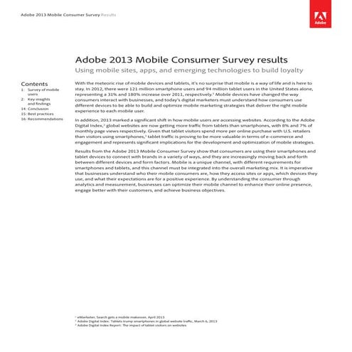 2013 Mobile Consumer Survey Results
