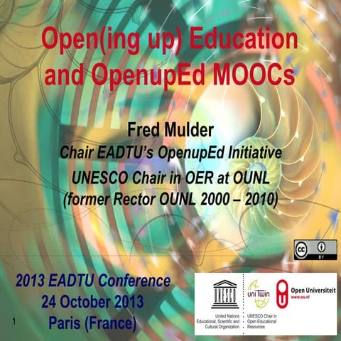Open(ing up) Education and OpenupEd MOOCs
