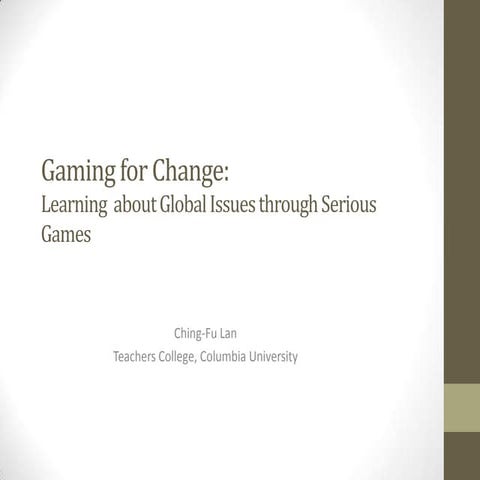 2013 NCSS Gaming Presentation