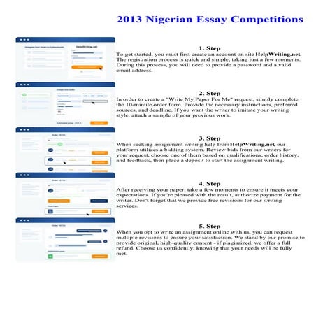 2013 Nigerian Essay Competitions