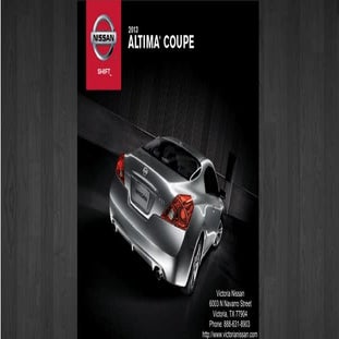 2013 Nissan Altima Coupe Brochure TX | Victoria TX Nissan Dealer