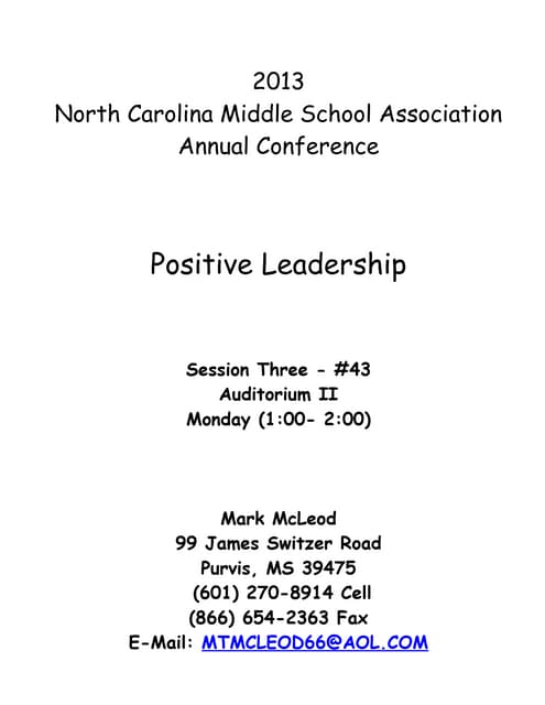 Postive Leadership