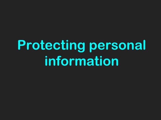 Introduction to Data Protection and Information Security