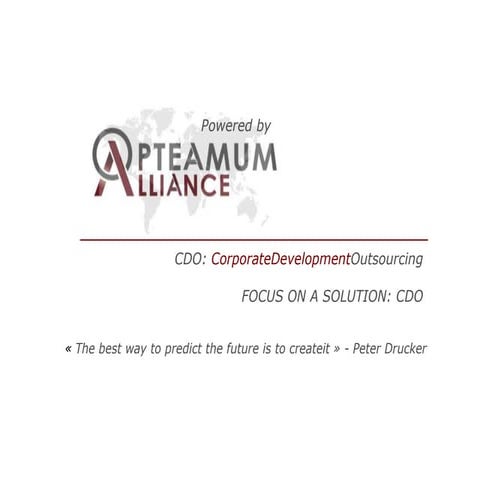 CORPORATE DEVELOPMENT OUTSOURCING by OPTEAMUM