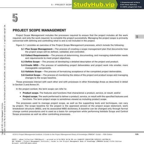 2013 Project Management Institute. A Guide To The Project Management Body Of ...