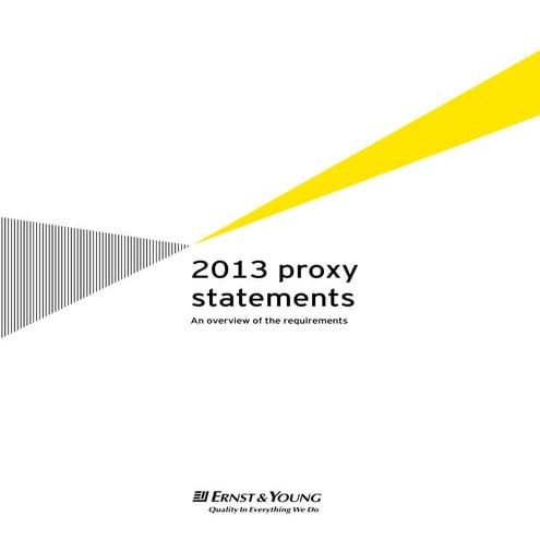E&Y 2013 proxy statements reports