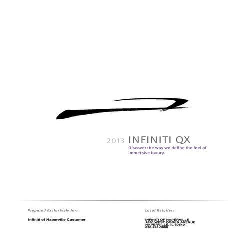 Infiniti of Naperville - 2013 Infiniti QX56 Brochure