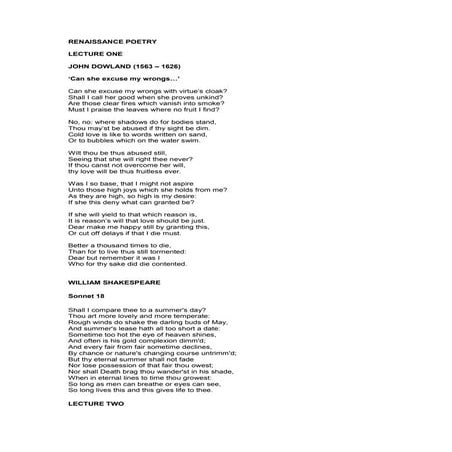 renaissance    poems
