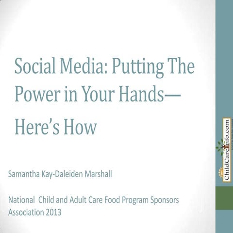 2013 social media putting power in your hands tsa nca