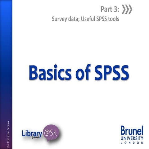 SPSS for beginners, Part 3