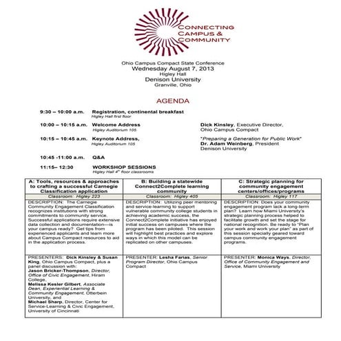 2013 state conference agenda