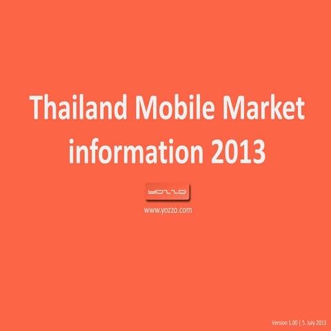 2013 Thailand Mobile Market Information
